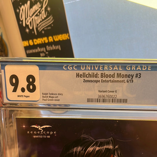 Hellchild Blood Money #3 !
CGC Graded 9.8! Paul Green Art!