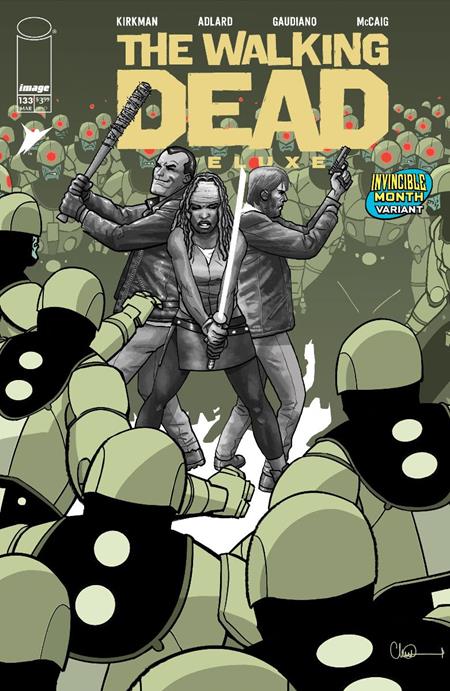 WALKING DEAD DELUXE #133 CVR E CHARLIE ADLARD INVINCIBLE TEAM UP VAR