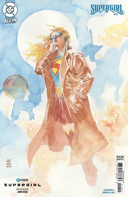 SUPERGIRL #14 CVR E JIM LEE SUPERGIRL MOVIE CARD STOCK VAR (THE REIGN OF THE SUPERBOYS)