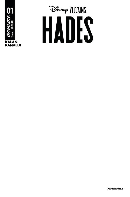 Disney Villains: Hades #1 Cover F Authentix Blank Variant