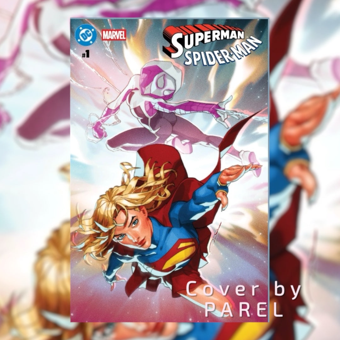 SUPERMAN SPIDER-MAN #1 GERALD PAREL TRADE DRESS GOTHAM CITY LIMIT EXCLUSIVE VARIANT!