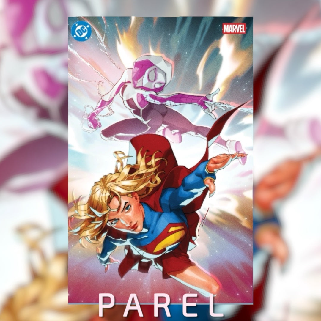 Superman Spider-Man #1 Gerald Parel Virgin Foil Gotham City Limit Exclusive Variant Cover