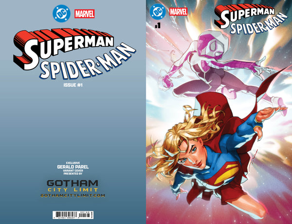 DC MARVEL GCL SUPERMAN SPIDER-MAN #1 GERALD PAREL SUPERGIRL