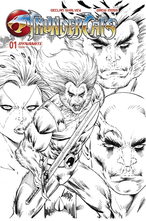 ThunderCats #1 Cover ZG 1:10 Rob Liefeld Black & White Variant