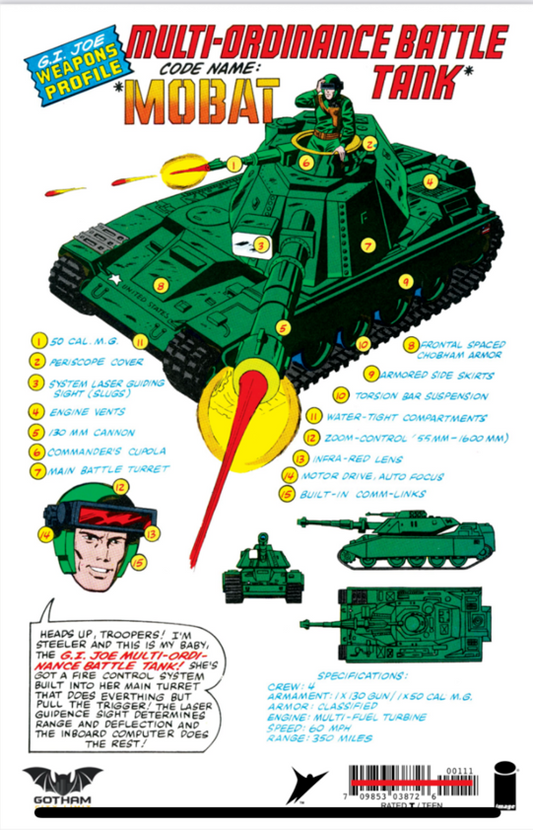 GCL G.I. JOE A REAL AMERICAN HERO #1 FOIL REPRINT AARON BARTLING EXCLUSIVE LIMITED 750 COPIES RELEASES 11/05/25