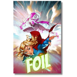 GCL SUPERMAN SPIDER-MAN #1 GERALD PAREL SUPERGIRL / SPIDER-GWEN EXCLUSIVES!